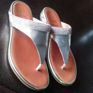 Silver fit flops